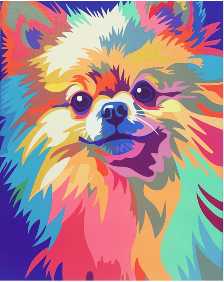 Abstract Pup Portrait