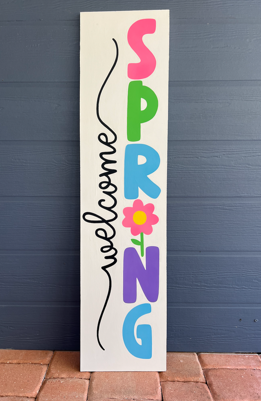 Entryway Spring Welcome Sign