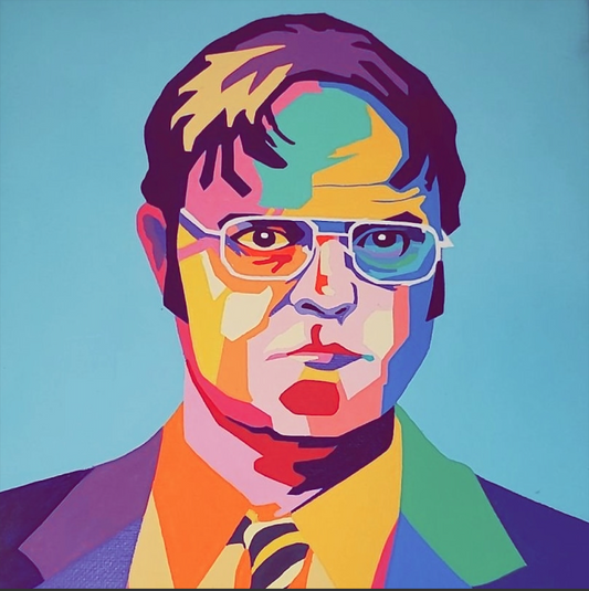 Abstract "Dwight from The Office" Portrait